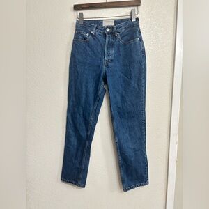 Everlane The Curvy '90s Cheeky Straight Jean High Rise Organic Cotton Denim 25